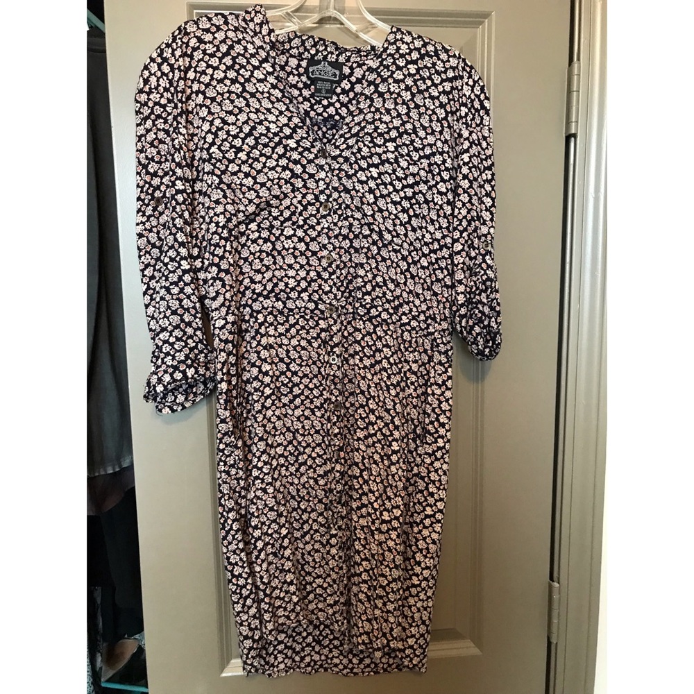 Angie Floral Dress with Tie at Waist
